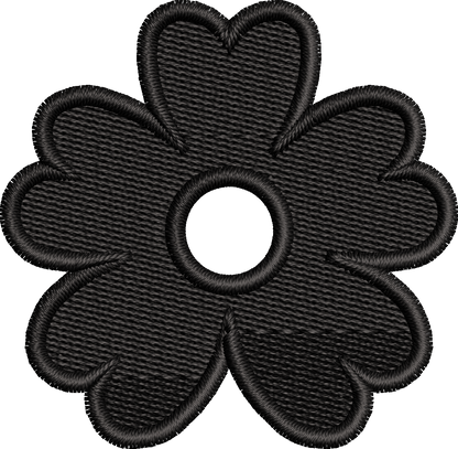 19 motifs de broderie machine : Fleurs une couleur