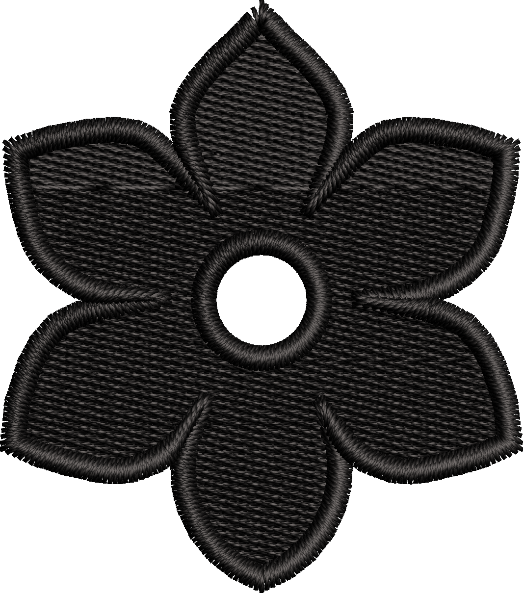19 motifs de broderie machine : Fleurs une couleur