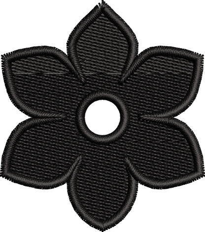 19 motifs de broderie machine : Fleurs une couleur