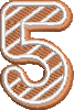 37 Motifs de broderie machine : Alphabet et nombre Biscuit au gingembre