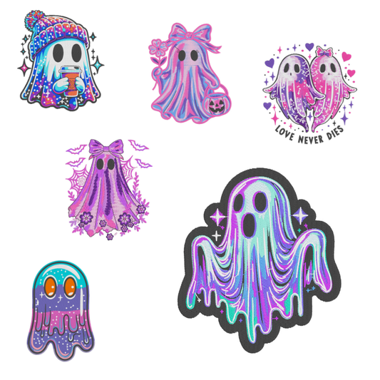 6 Motifs de broderie machine : Fantômes de l'Halloween