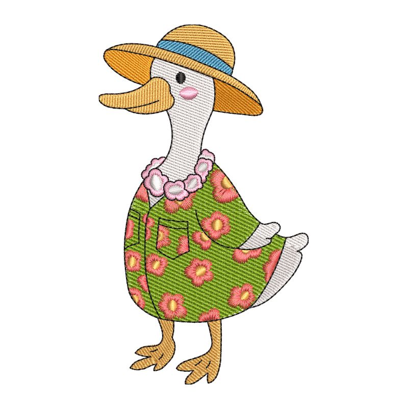 8 Motifs de broderie machine : Canards en vacances