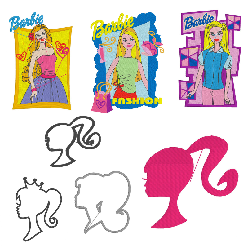 71 Motifs de broderie machine : Dessins animés