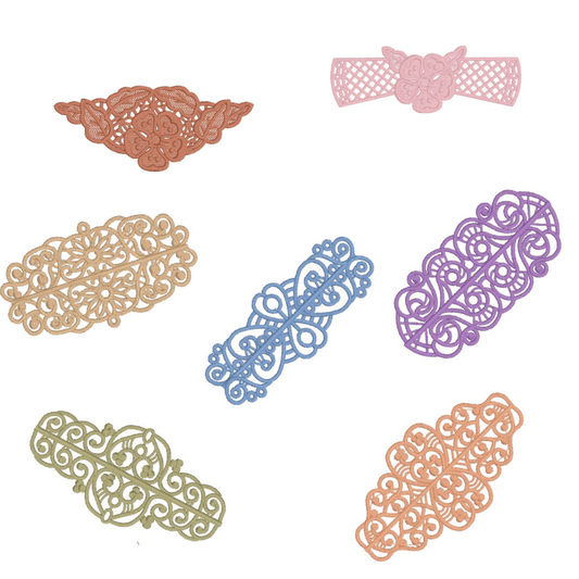 11 motifs en dentelle FSL : Anneaux serviettes