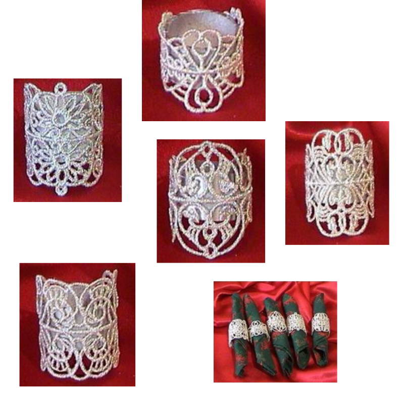 11 motifs en dentelle FSL : Anneaux serviettes