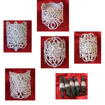 11 motifs en dentelle FSL : Anneaux serviettes