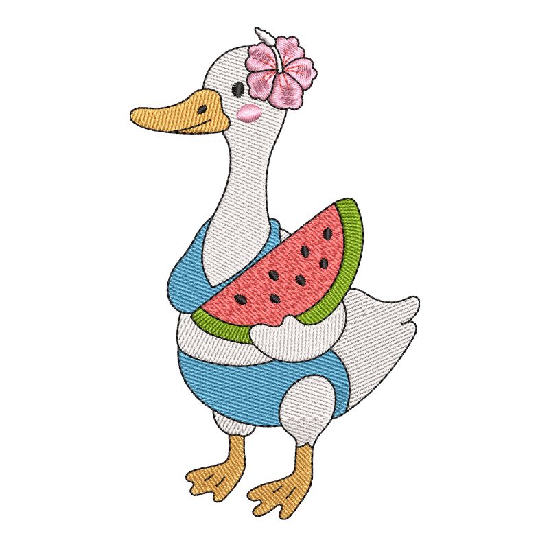 8 Motifs de broderie machine : Canards en vacances