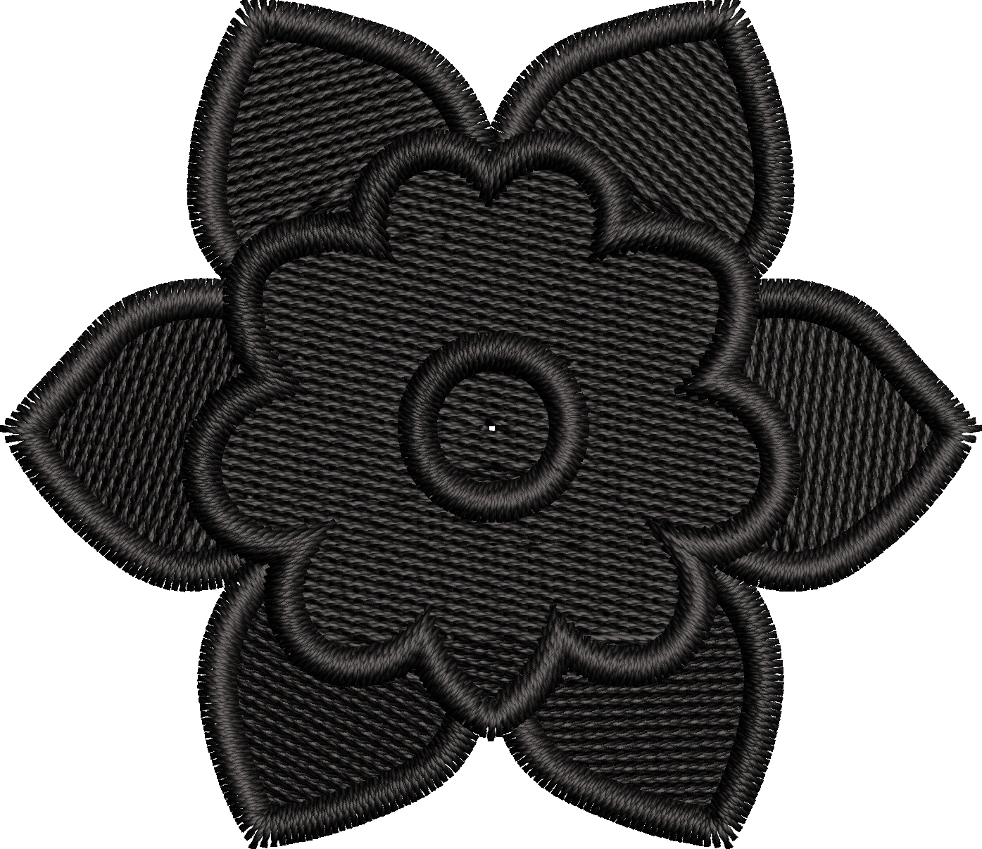 19 motifs de broderie machine : Fleurs une couleur