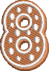37 Motifs de broderie machine : Alphabet et nombre Biscuit au gingembre