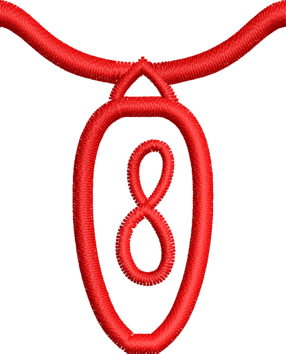 36 Motifs de broderie machine : Alphabet Guirlande 2