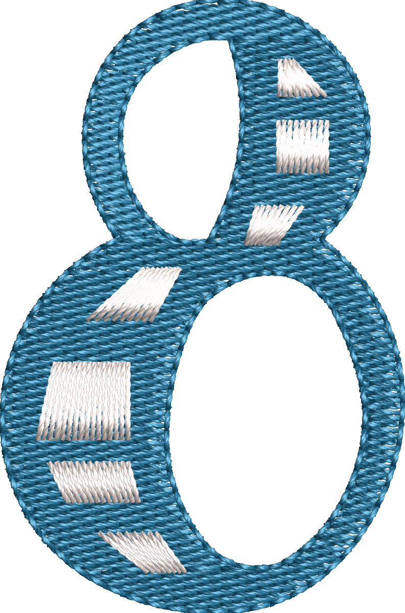 87 Motifs de broderie machine : Alphabet Hiver et symboles
