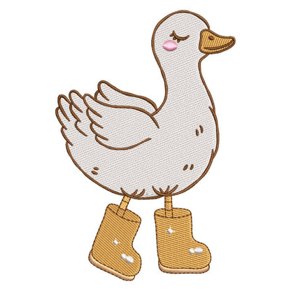 8 Motifs de broderie machine : Canards en bottes