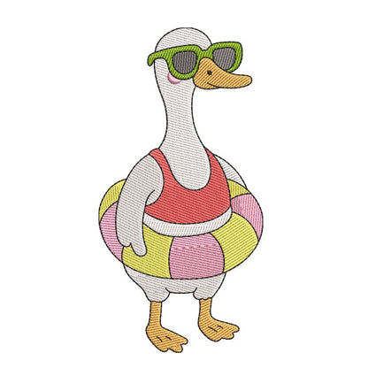 8 Motifs de broderie machine : Canards en vacances
