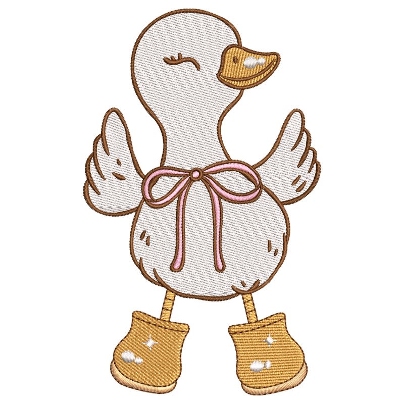 8 Motifs de broderie machine : Canards en bottes