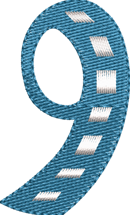 87 Motifs de broderie machine : Alphabet Hiver et symboles