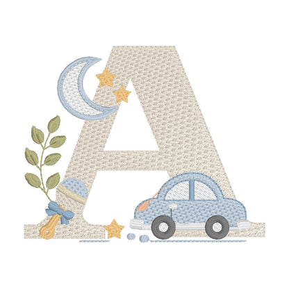 26 Lettres Voiture et 9 éléments décoratifs