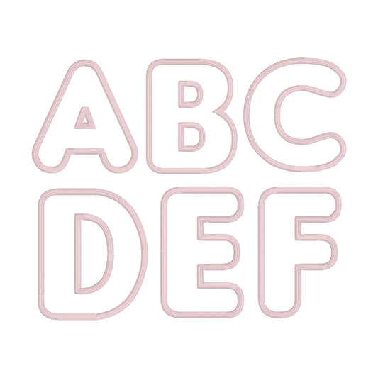 26 Motifs de broderie machine : Alphabet Appliqué