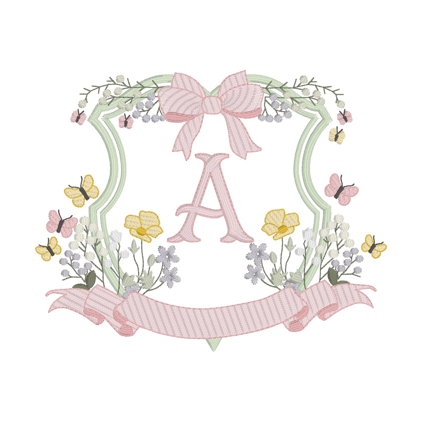 26 Lettres Jardin avec Couronne