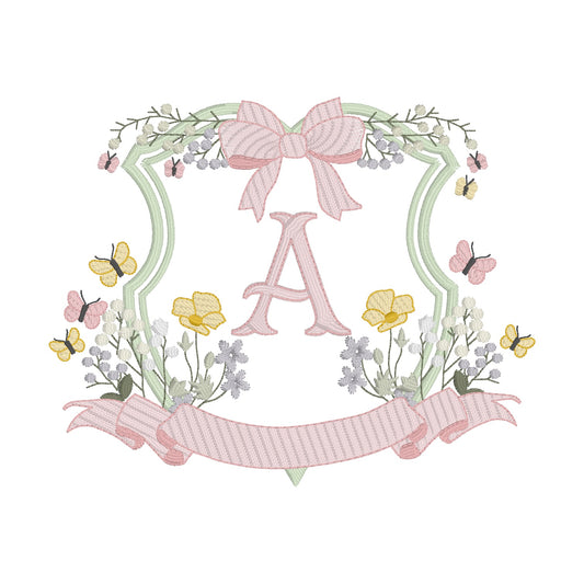 26 Lettres Jardin avec Couronne