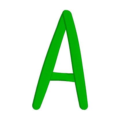 26 Motifs de broderie machine : Alphabet 3D Puff Bloomee