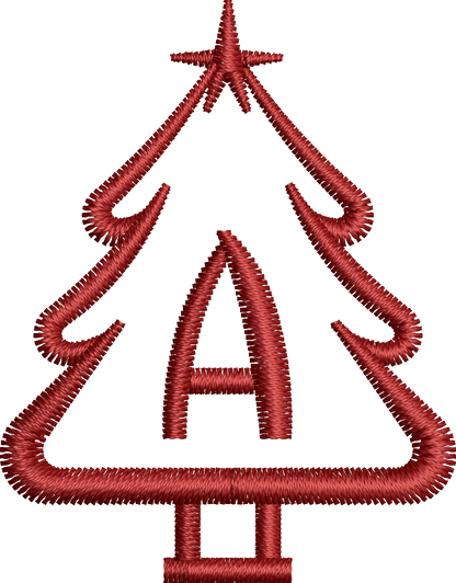 26 Motifs de broderie machine : Alphabet Sapin 2