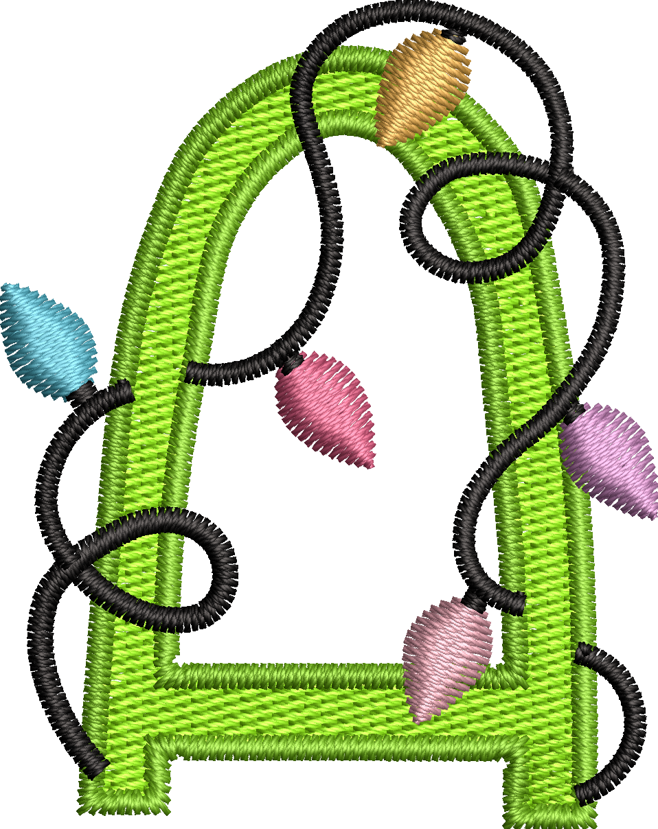 26 Motifs de broderie machine : Alphabet Guirlande