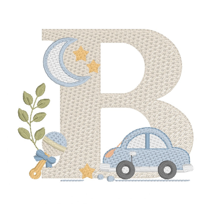 26 Lettres Voiture et 9 éléments décoratifs