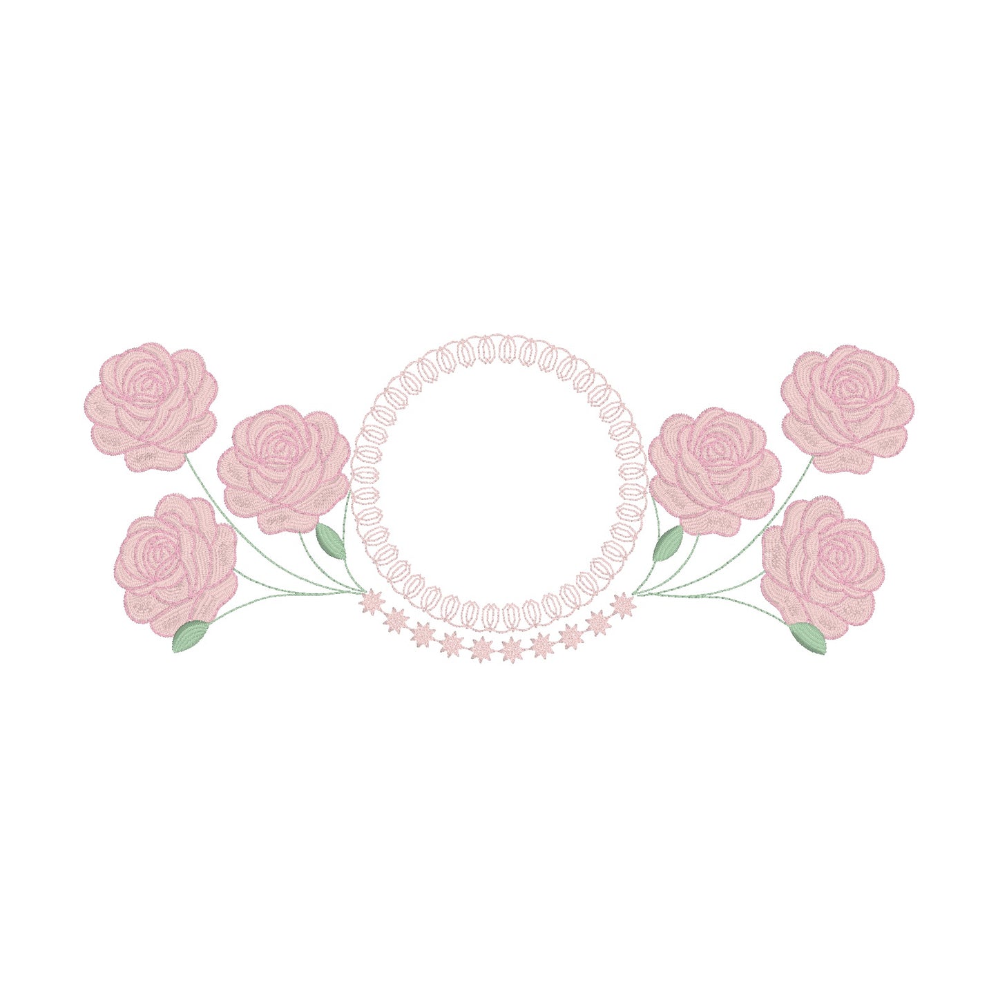 12 Motifs de broderie machine avec bordures: Roses et Papillons