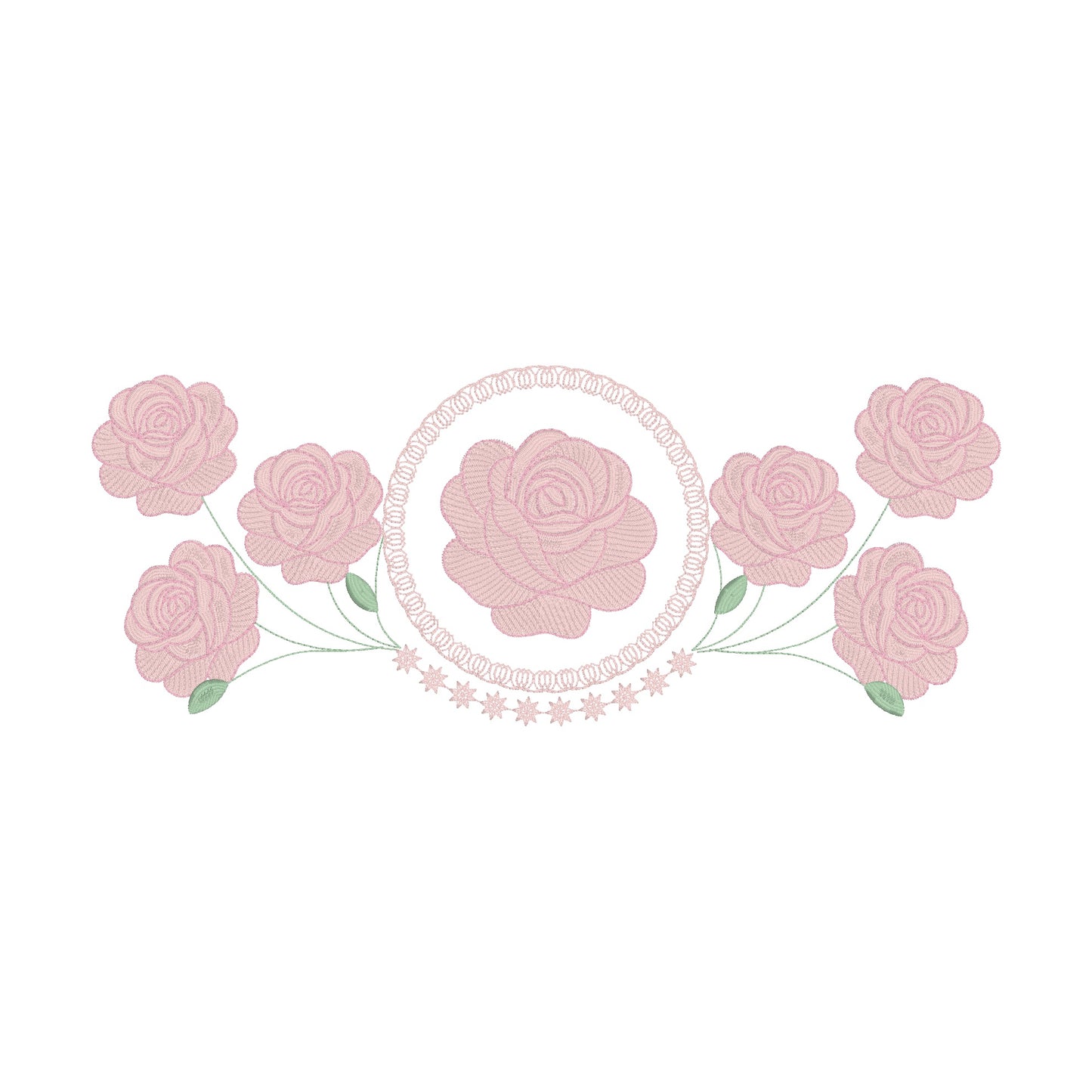 12 Motifs de broderie machine avec bordures: Roses et Papillons