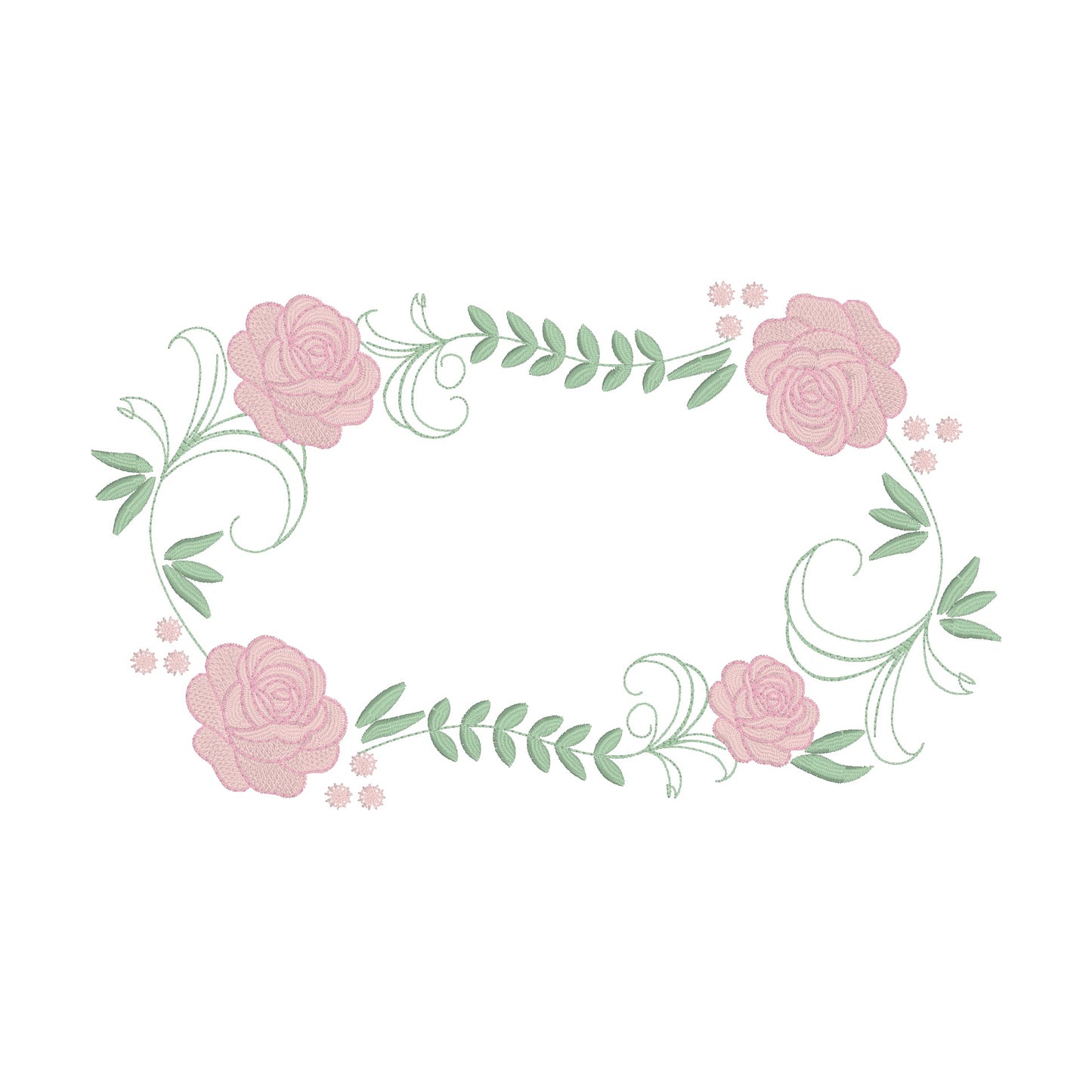12 Motifs de broderie machine avec bordures: Roses et Papillons