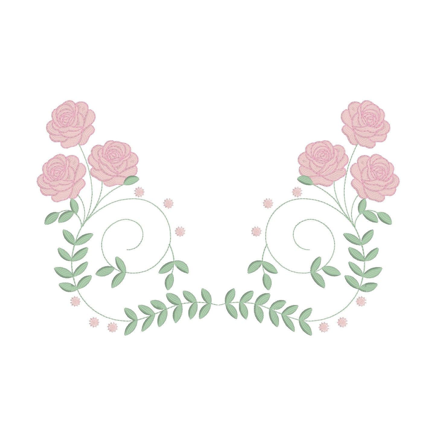 12 Motifs de broderie machine avec bordures: Roses et Papillons