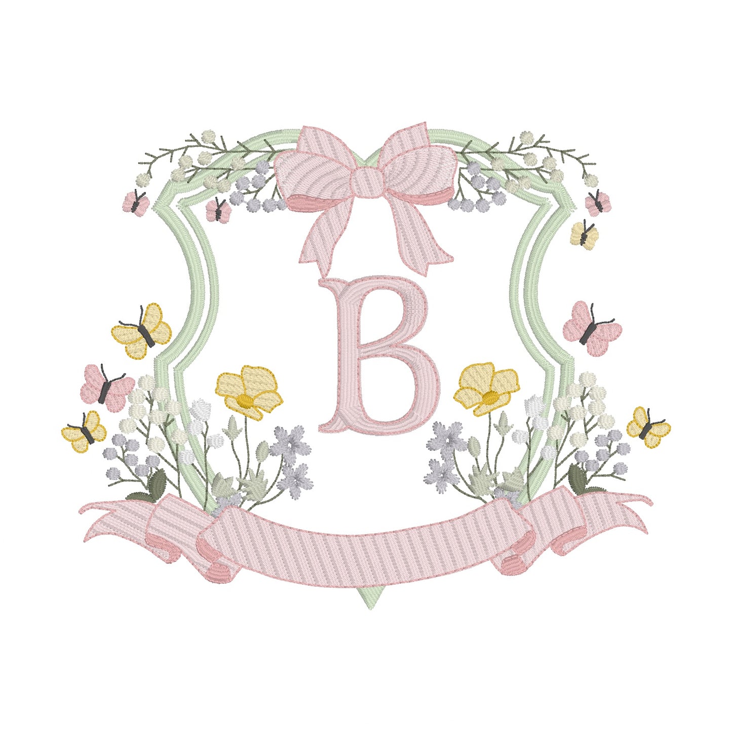 26 Lettres Jardin avec Couronne
