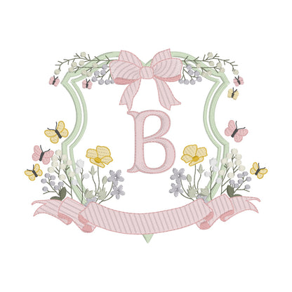 26 Lettres Jardin avec Couronne