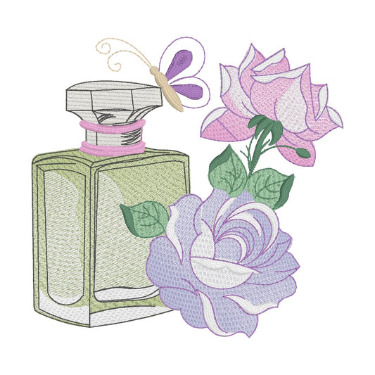 11 Motifs de broderie machine avec bordures: Parfums Floraux