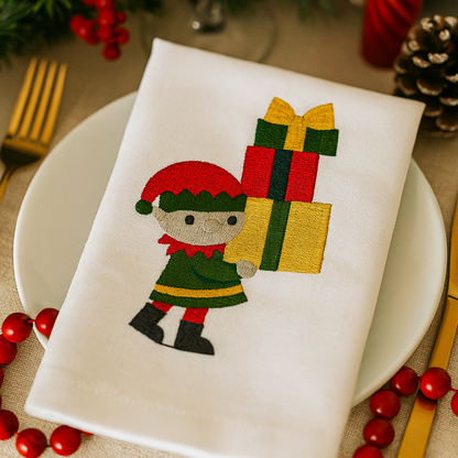 6 motifs de broderie machine : Lutins de Noël