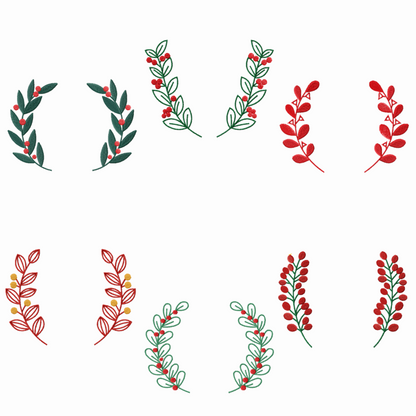 Pack de 6 motifs: Cadre de Guirlande de Noël