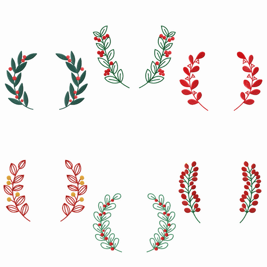 Pack de 6 motifs: Cadre de Guirlande de Noël