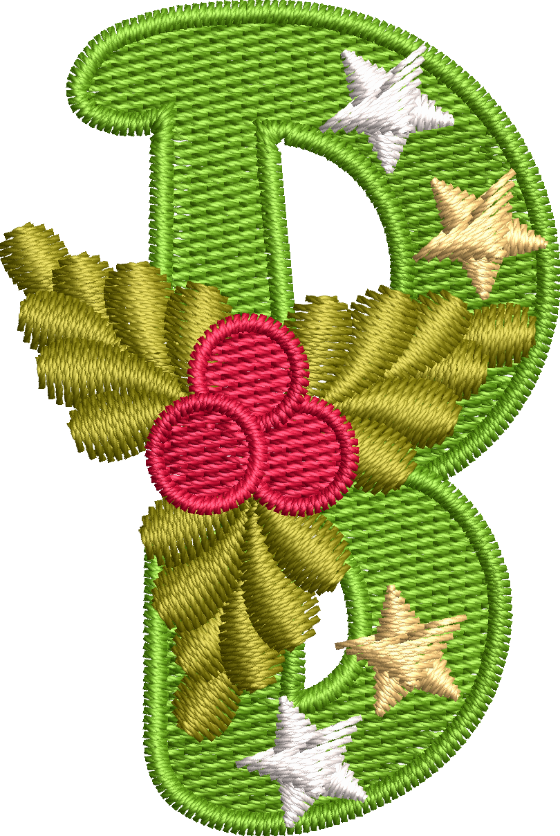 26 Motifs de broderie machine : Alphabet Noël