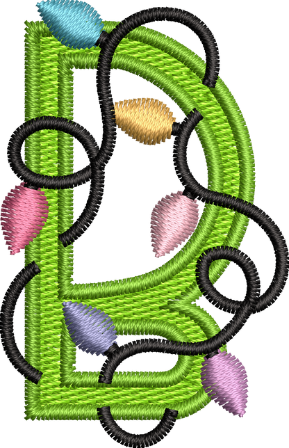 26 Motifs de broderie machine : Alphabet Guirlande