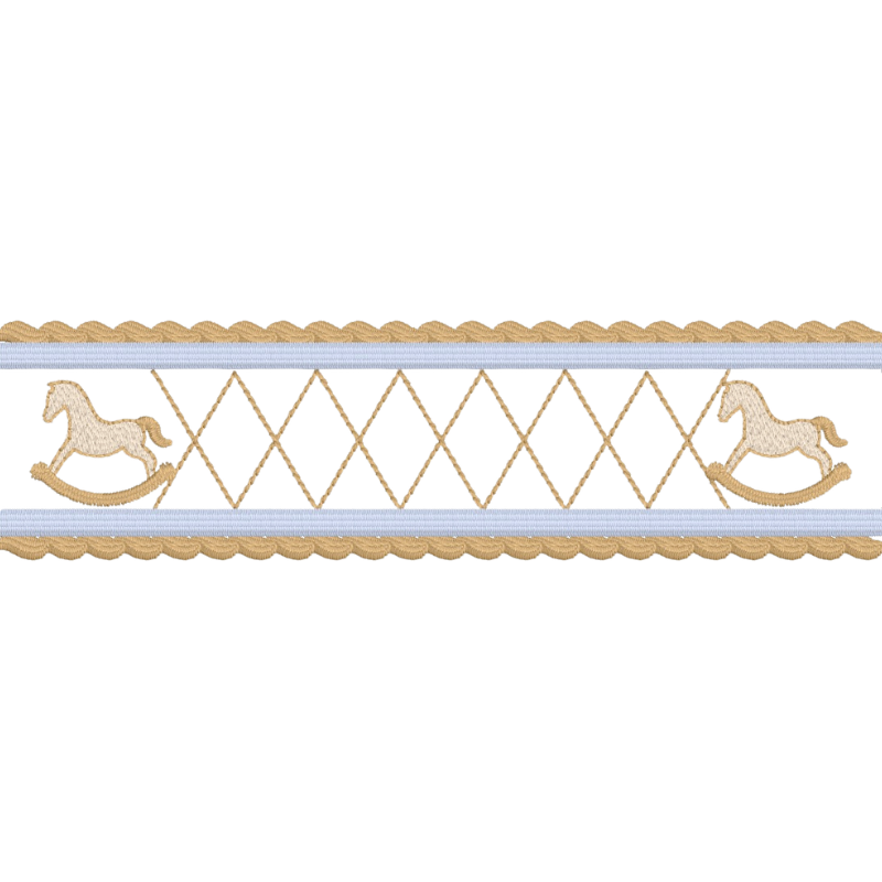 Motifs de broderie machine : Bordure Cheval