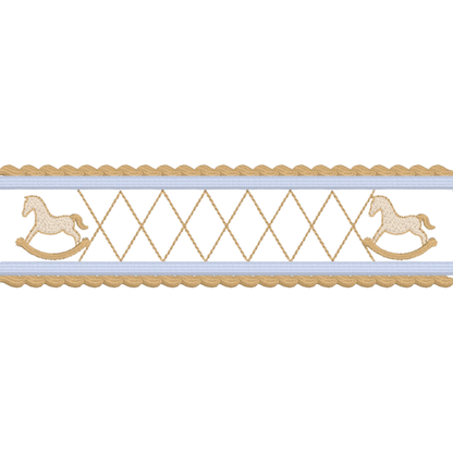 Motifs de broderie machine : Bordure Cheval