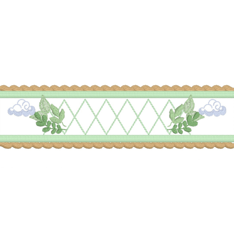 7 Motifs de broderie machine : Bordure Mixte
