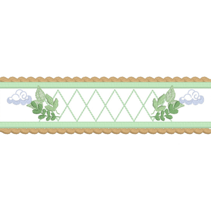 7 Motifs de broderie machine : Bordure Mixte