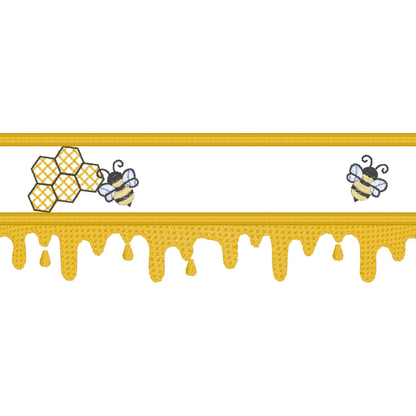 Motifs de broderie machine : Bordure Miel