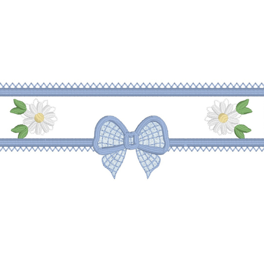 Motifs de broderie machine : Bordure Marguerite
