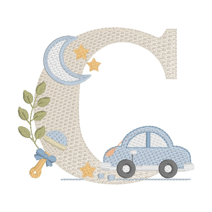 26 Lettres Voiture et 9 éléments décoratifs