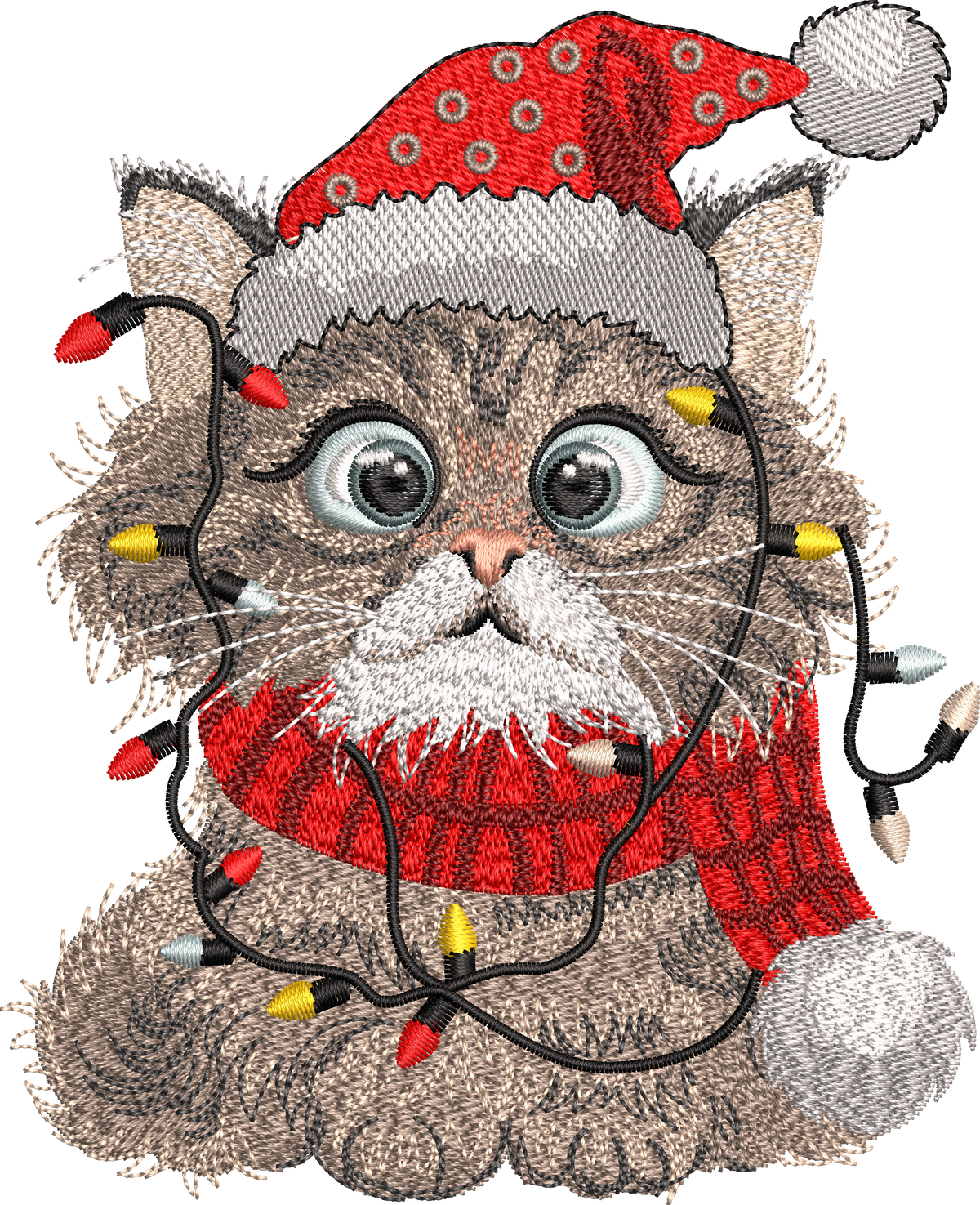 2 motifs de broderie machine : Chats de Noël