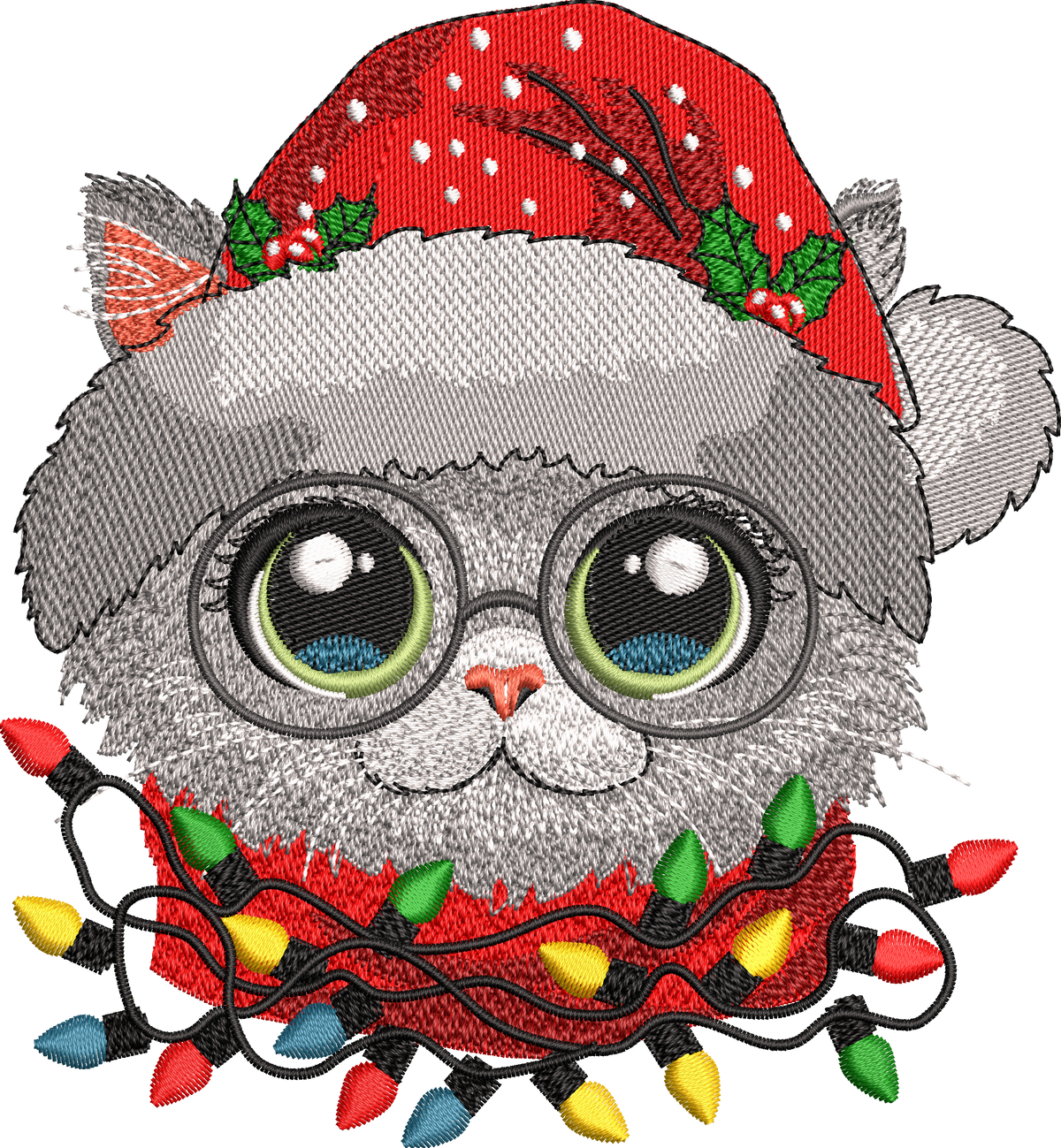 2 motifs de broderie machine : Chats de Noël