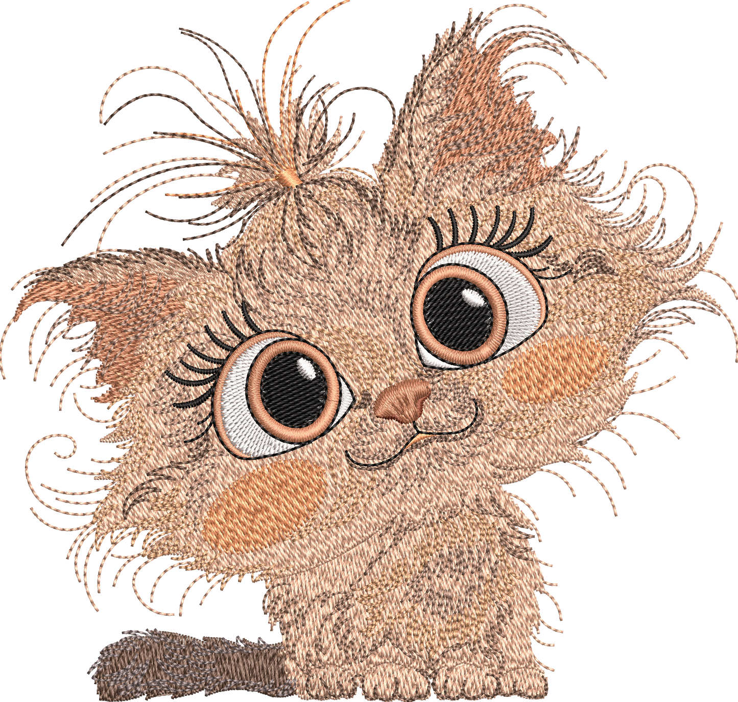 2 motifs de broderie machine : Chats poilus
