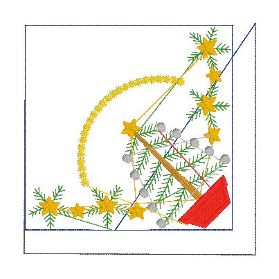 11 motifs de broderie machine : Bordures de Noël